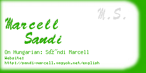 marcell sandi business card